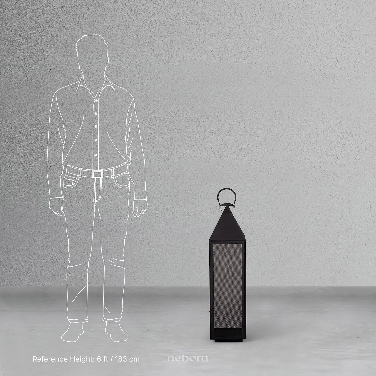 Black Mesh Lantern Small | Lanterns & Candle Holders - Nebora