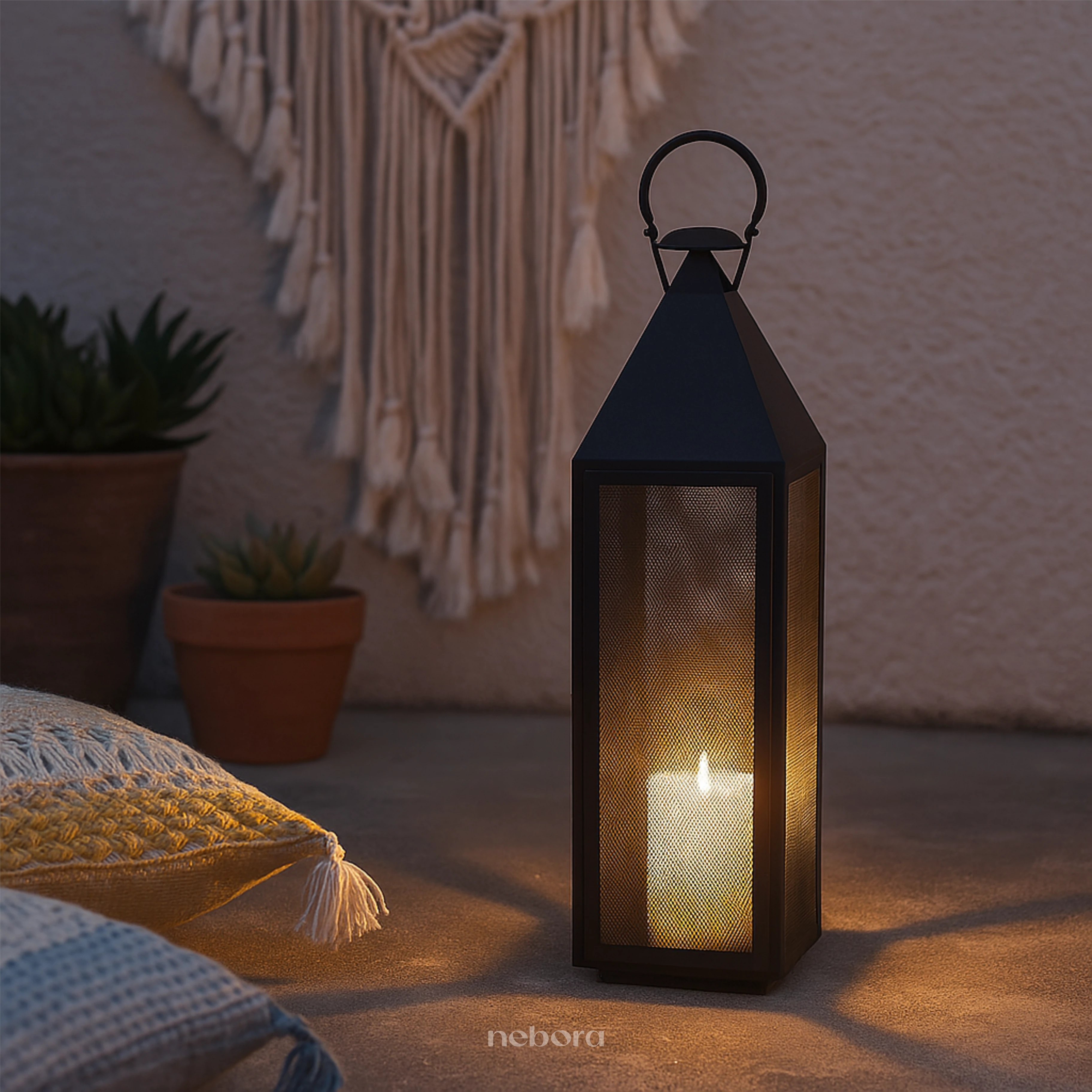 Black Mesh Lantern Small