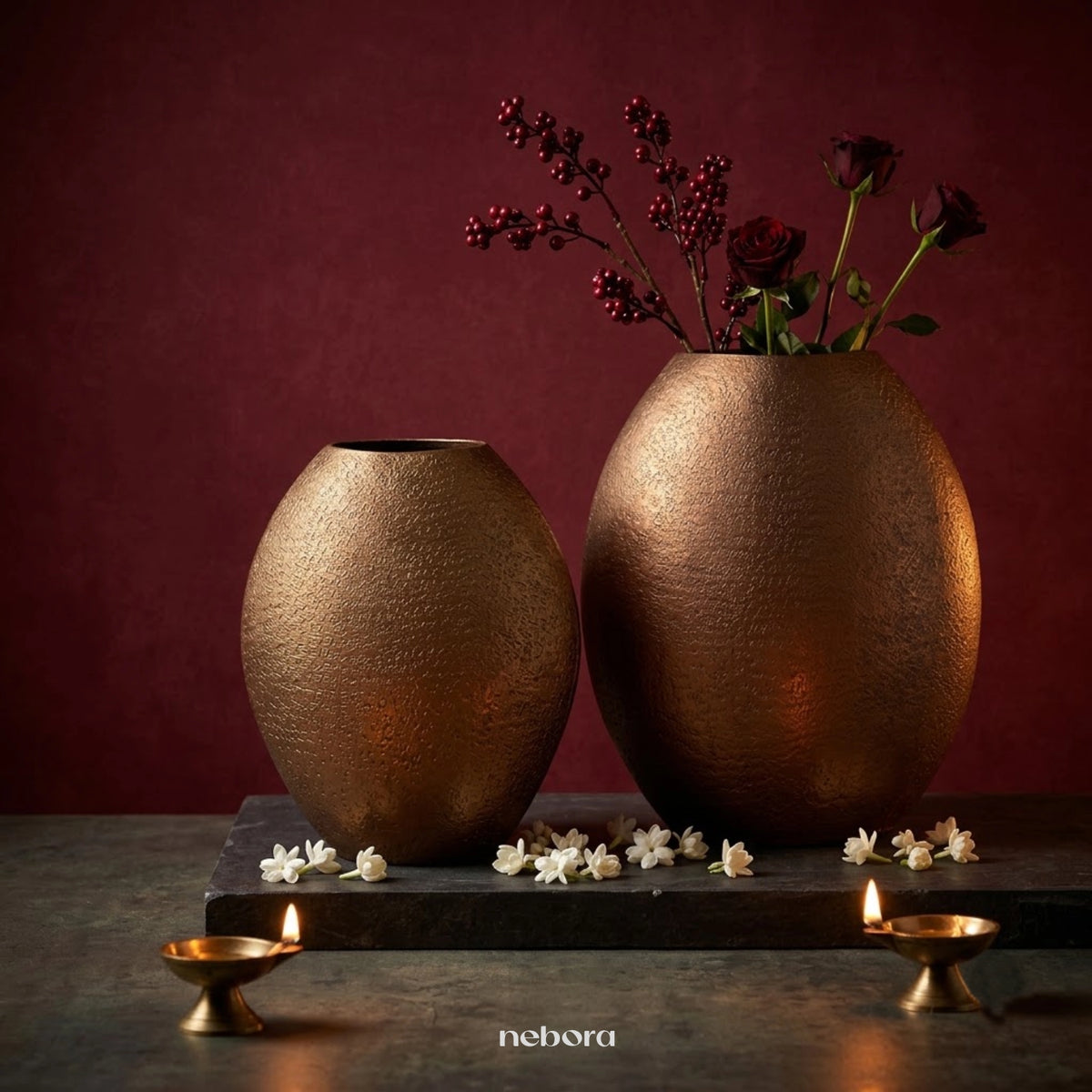 Terra Orb Vase Set/2 | Vases - Nebora
