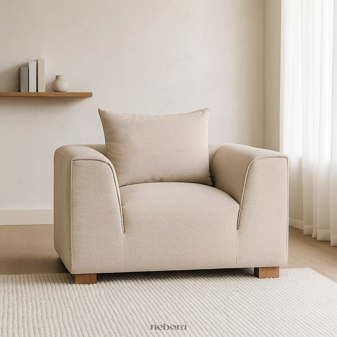 Ciel Single Seater Sofa | Sofas - Nebora