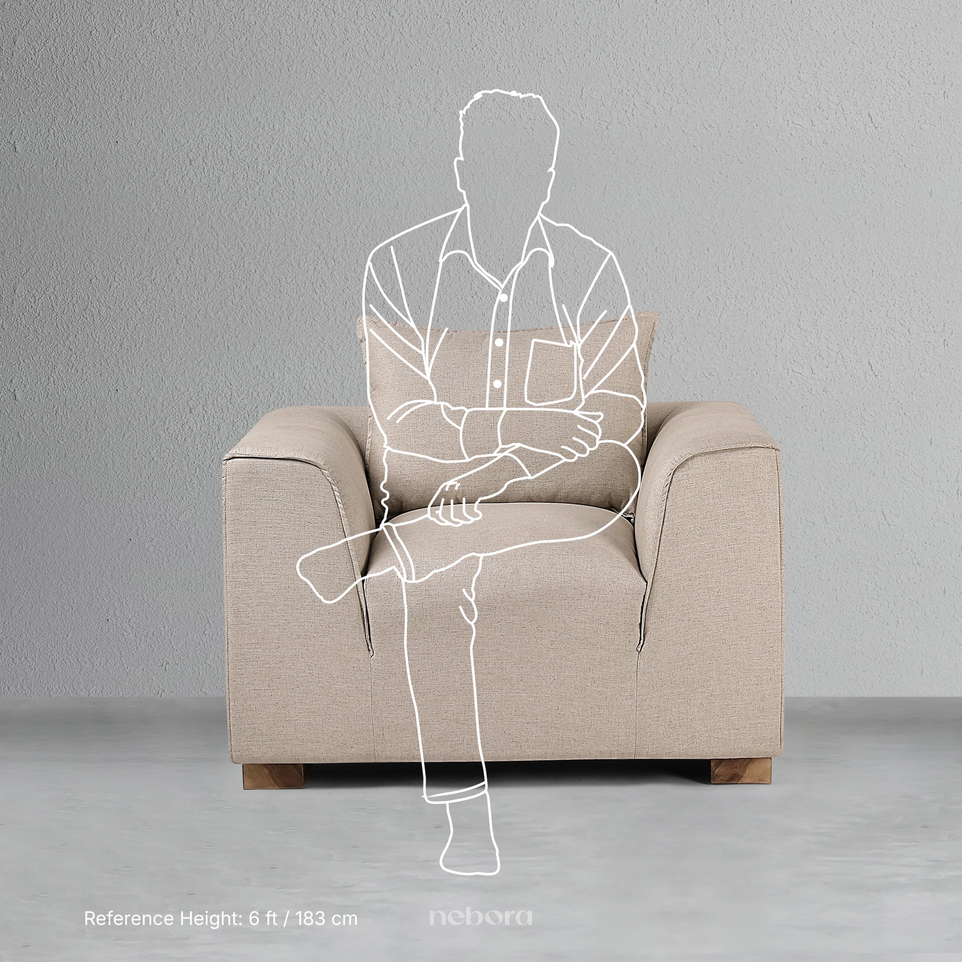 Ciel Single Seater Sofa | Sofas - Nebora