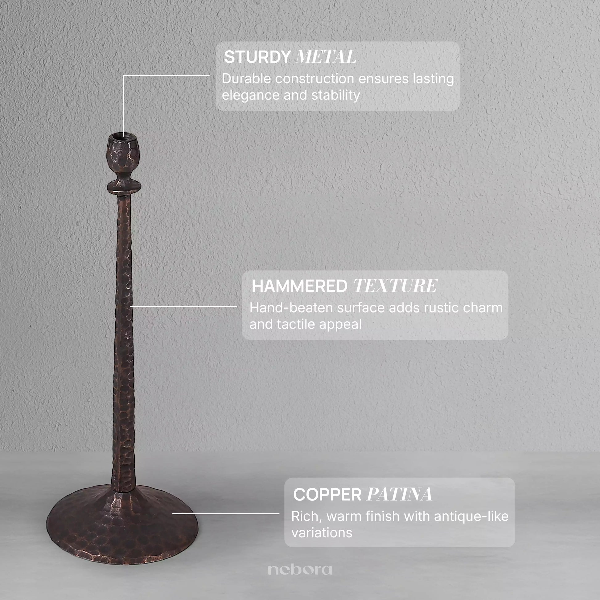 Monarch Candle Holder Large | Lanterns & Candle Holders - Nebora