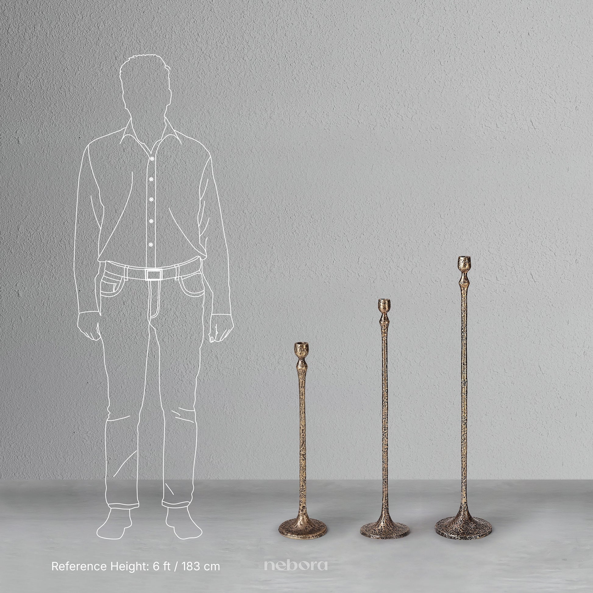 Luminis Candle Stand Set/3 | Lanterns & Candle Holders - Nebora