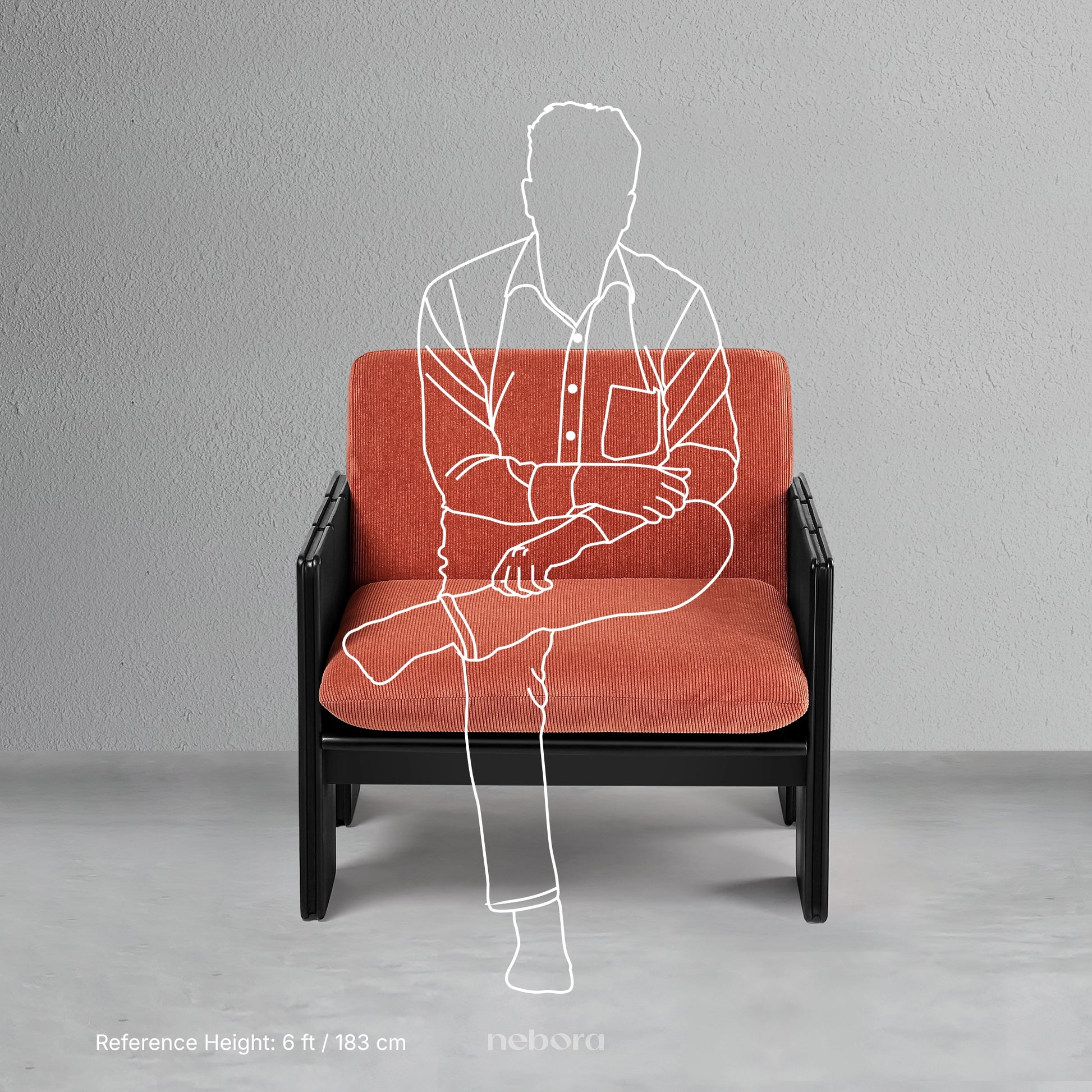 Stretto Single Seater Sofa | Sofas - Nebora