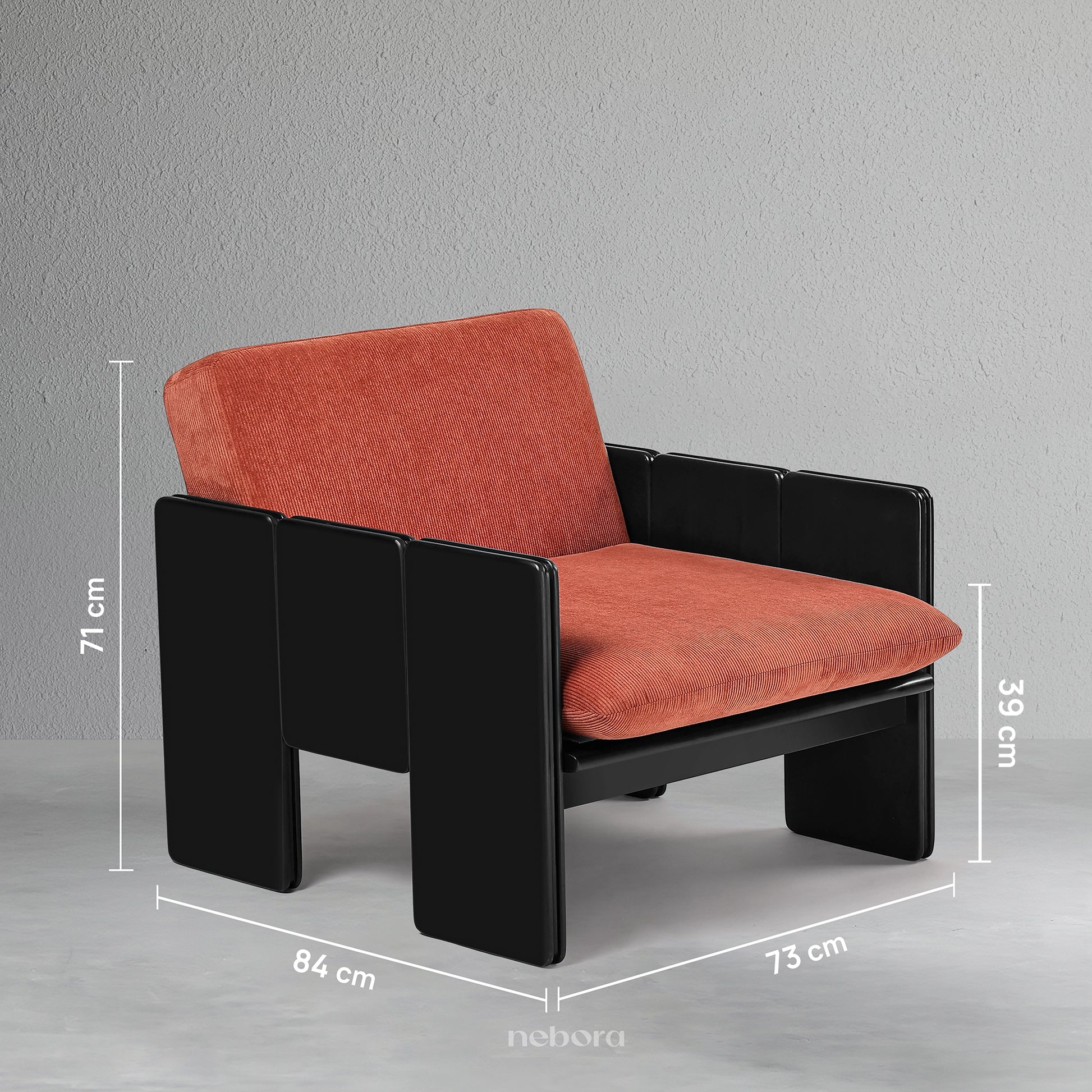 Stretto Single Seater Sofa | Sofas - Nebora