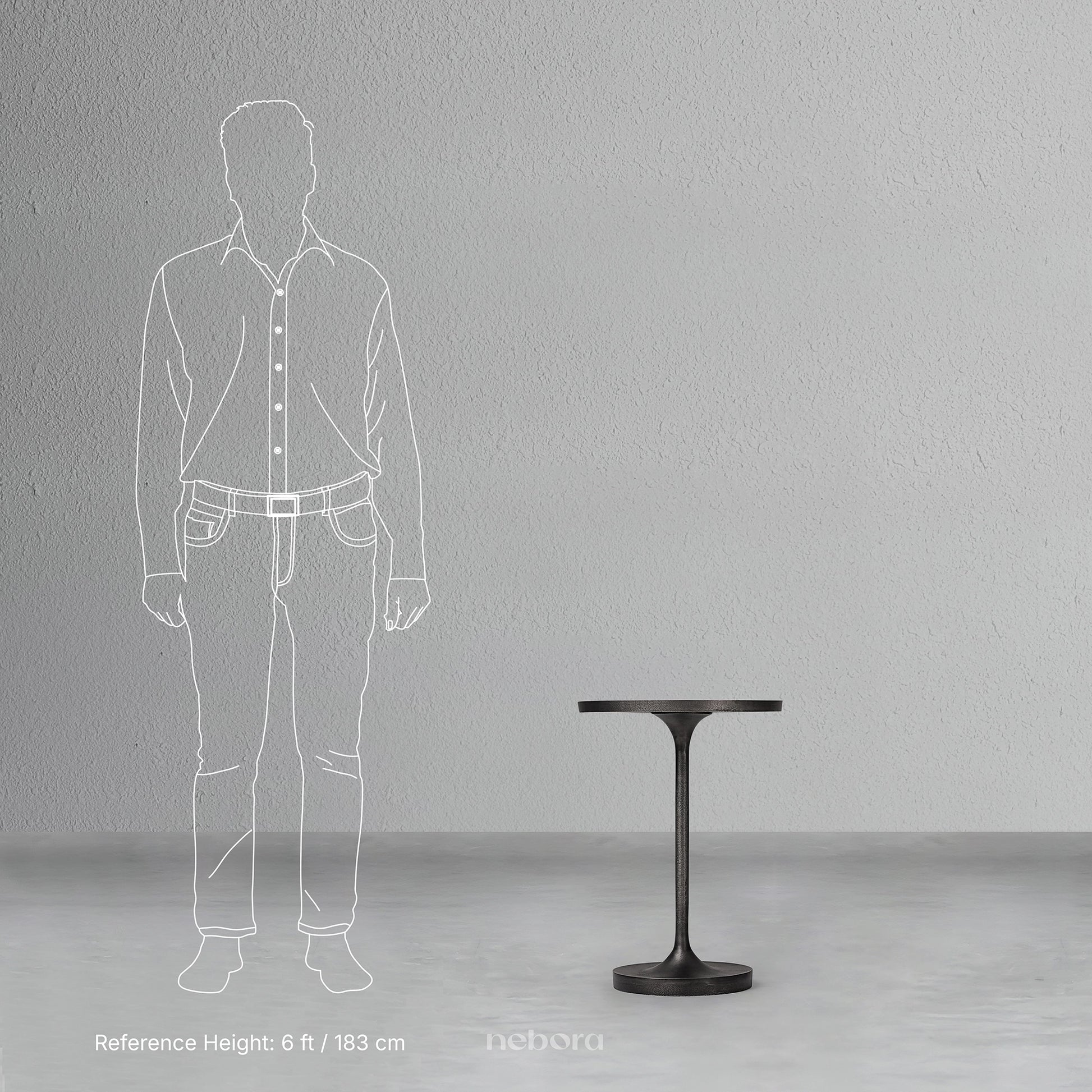 Oxidized Drink Table | Side Tables - Nebora