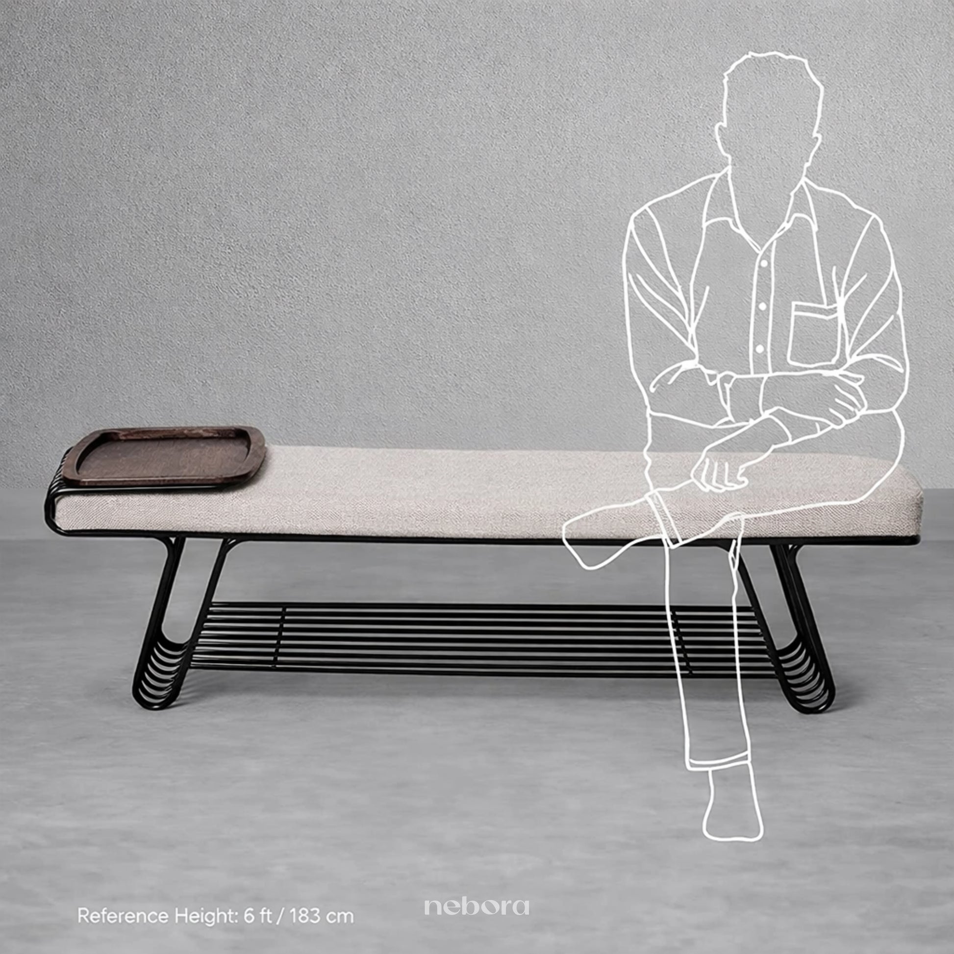Axis Bench Black | Benches - Nebora